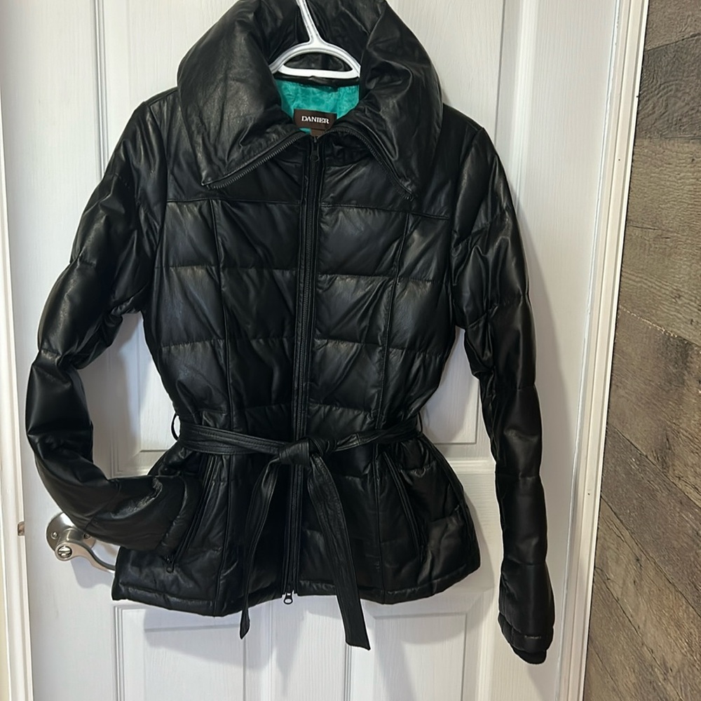 Next to new Danier lined leather jacket
